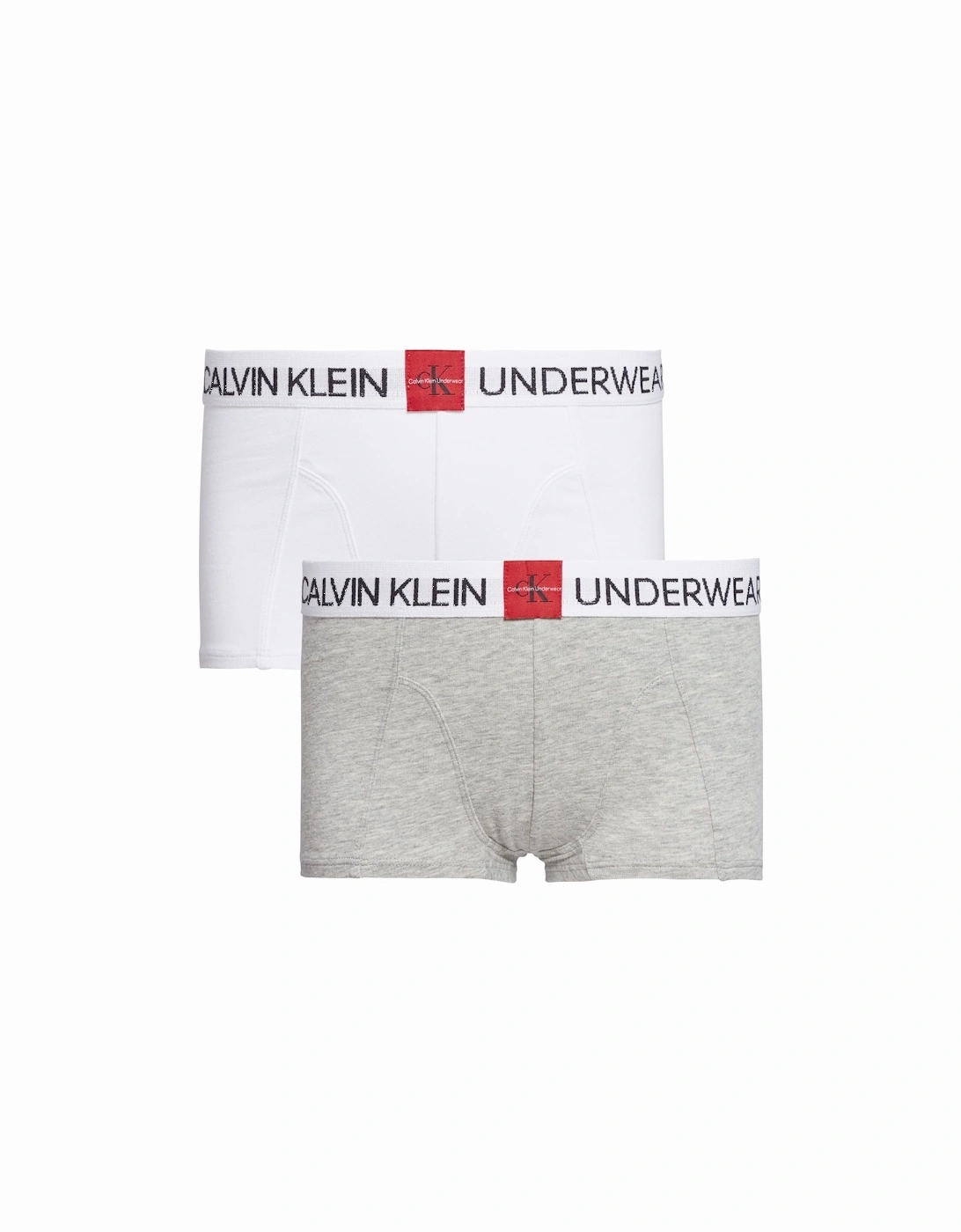 Juniors Minigram 2-Pack Boxer Trunks (White/Grey), 2 of 1