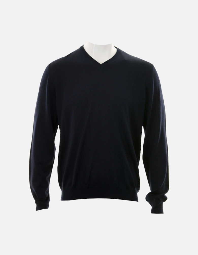 Mens 01501 V Neck Sweater (Navy)