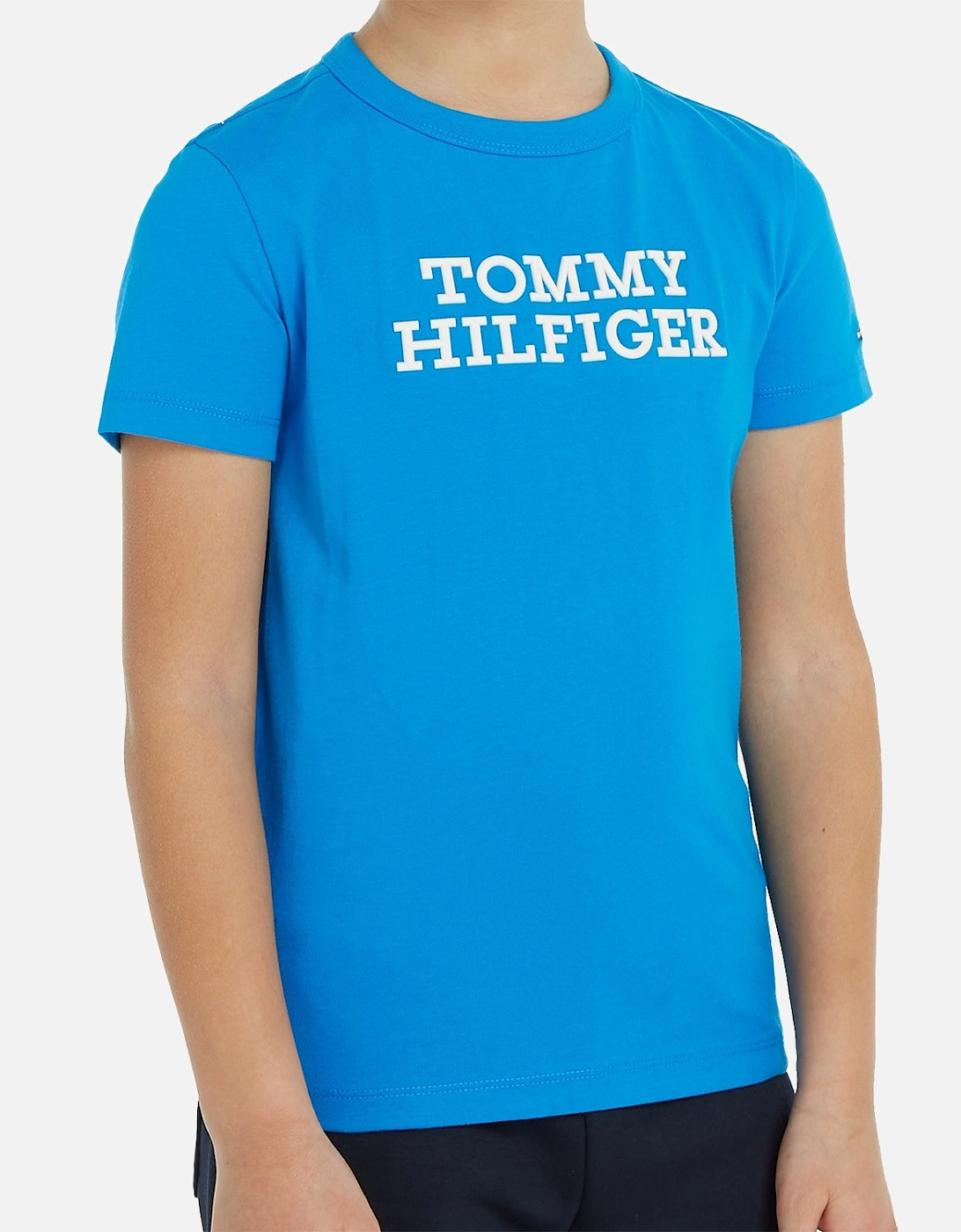 Juniors Rubber Logo T-Shirt (Blue)