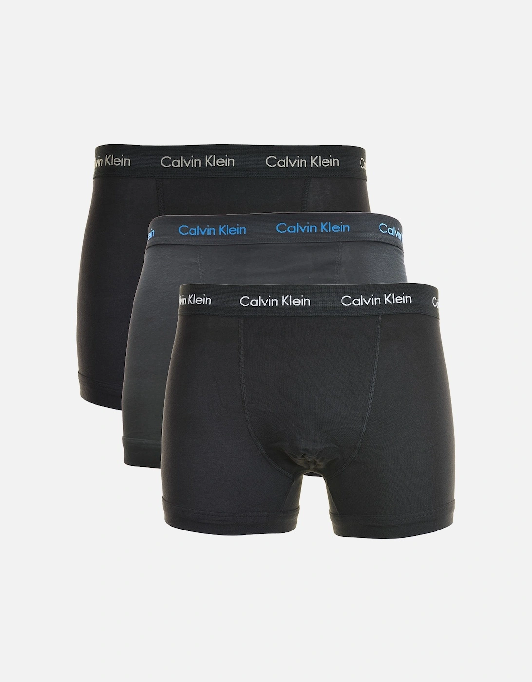 Calvin Klein Mens Contrast Branding Boxers 3 Pack (Black) - Grey/Black/Multi - Size: 32/30/31 - Love the Sales