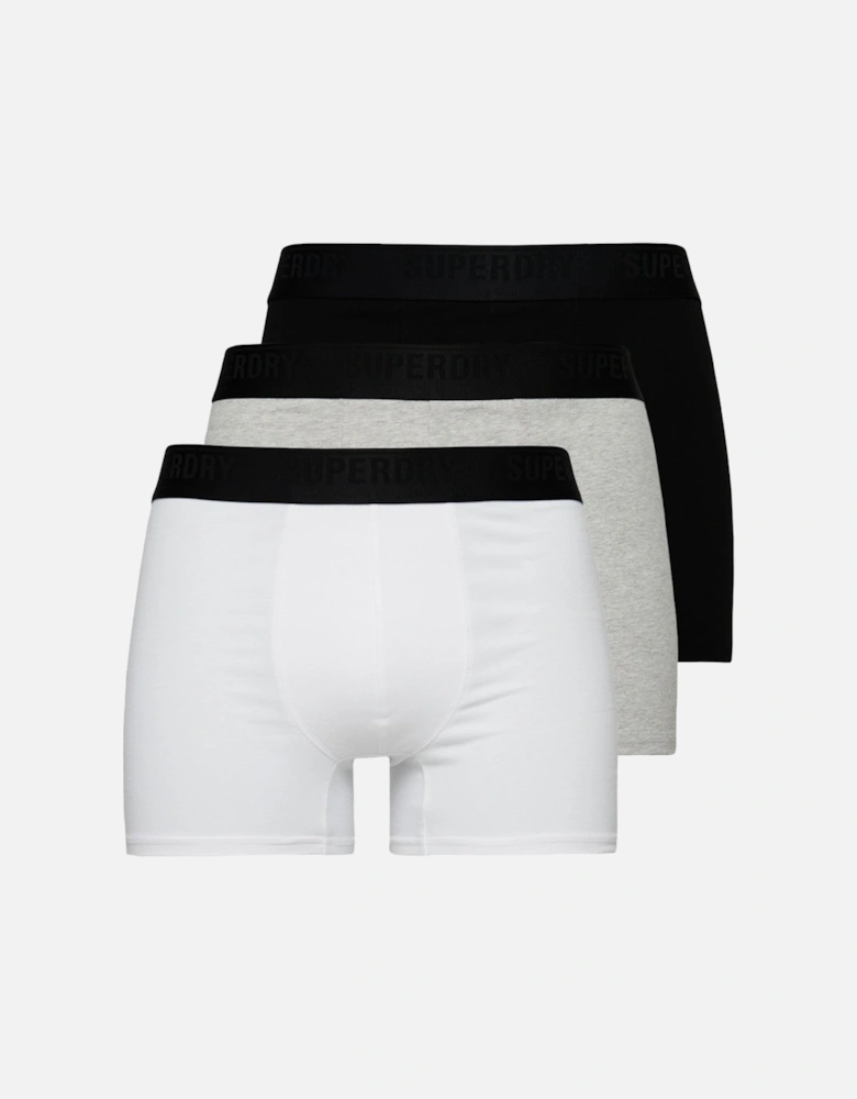 Mens Triple Pack Boxers (Black/Grey/White)