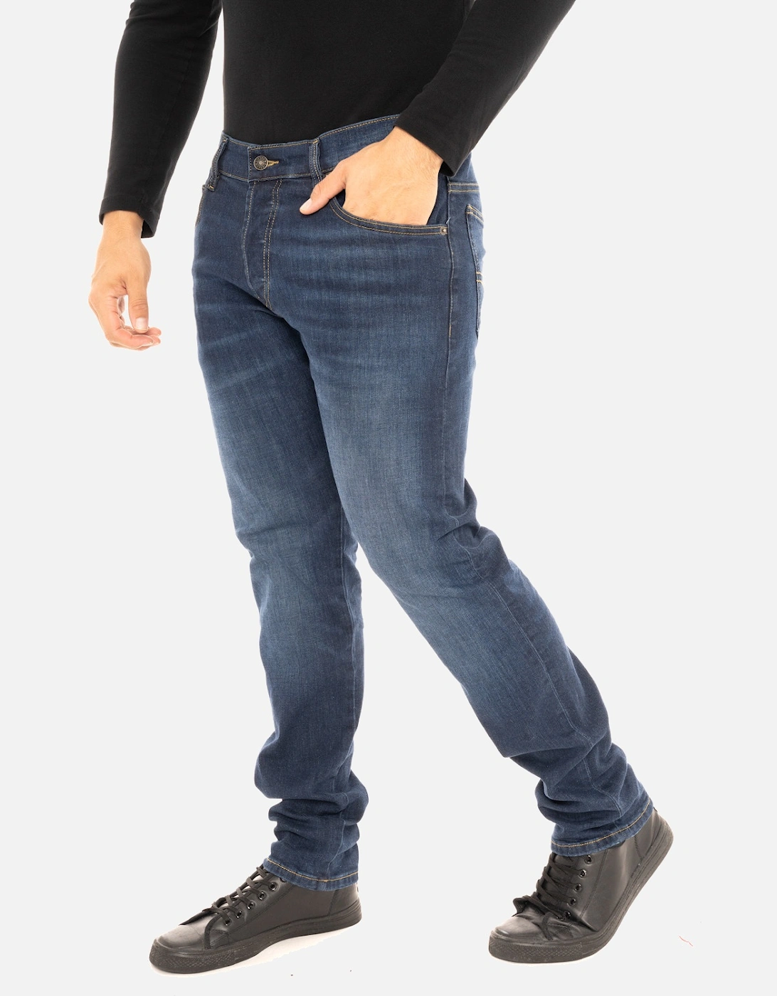 Mens Yennox 009ML Tapered Fit Jeans (Blue)