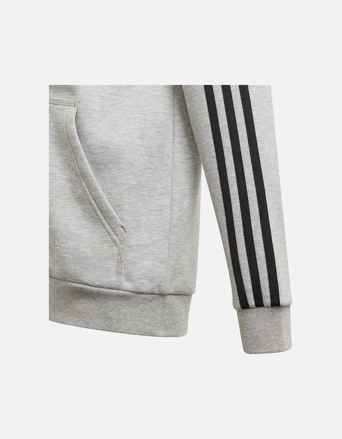 Youths 3 Stripe Hoodie (Grey/Black)