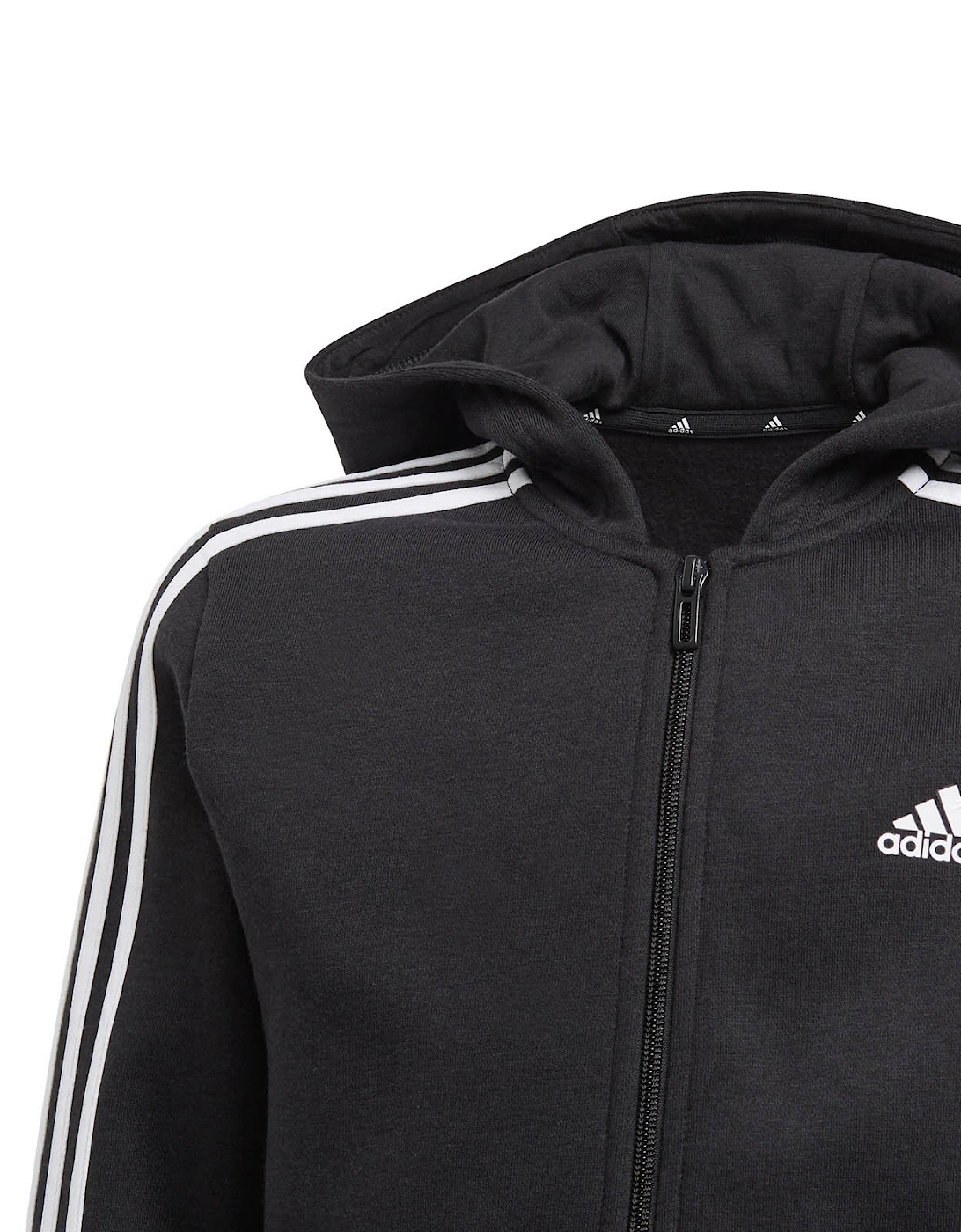 Youths 3 Stripe Hoodie (Black)