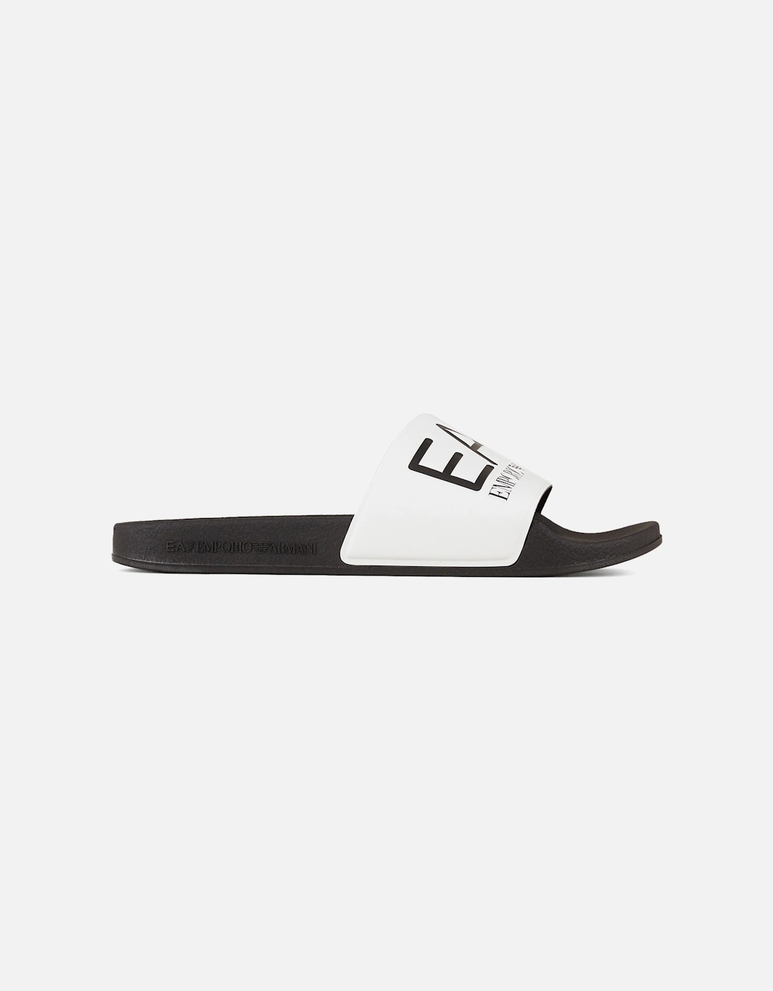 Armani Mens Big Logo Visibility Slide (White/Black), 5 of 4