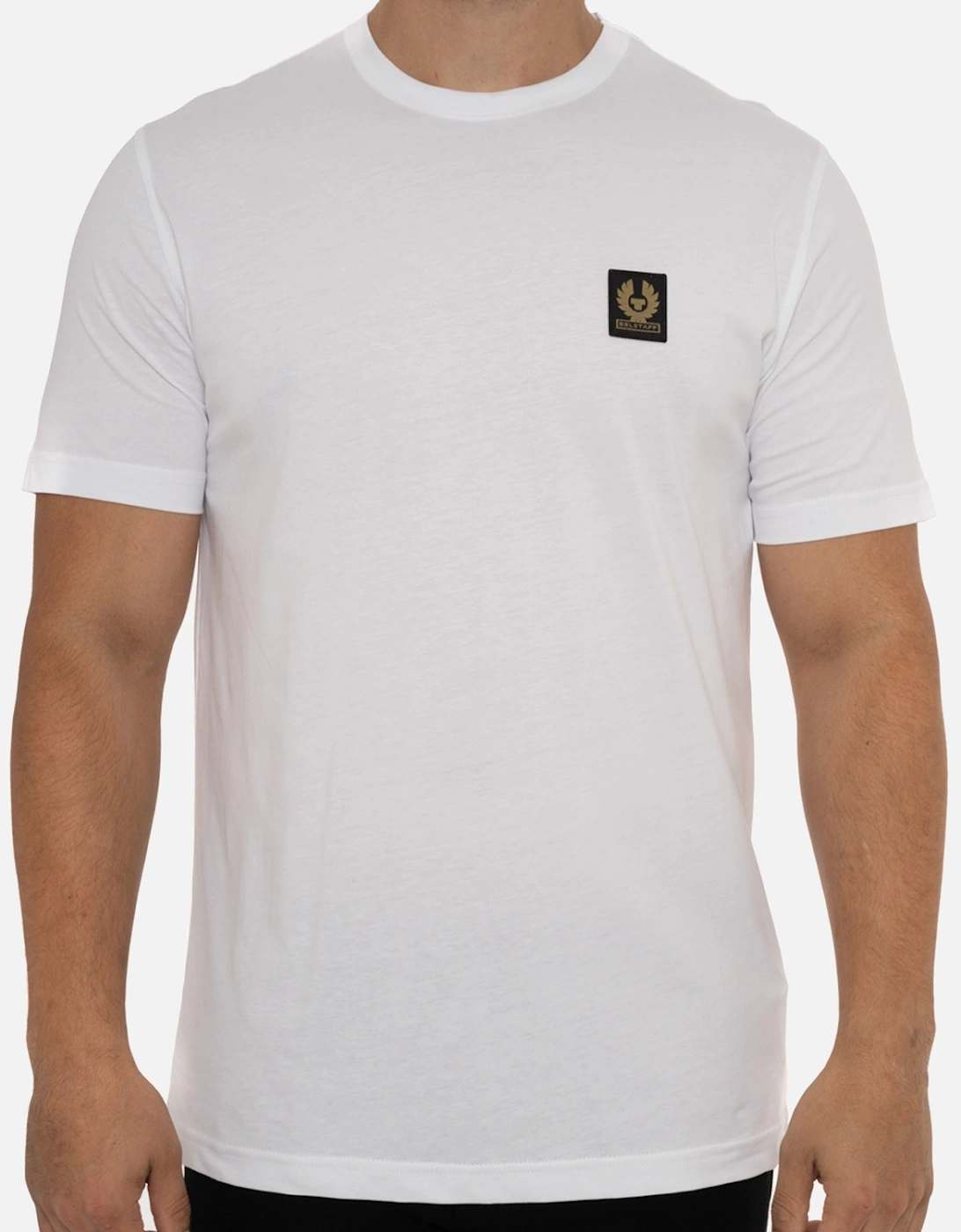Mens Small Logo Patch T-Shirt (White), 8 of 7