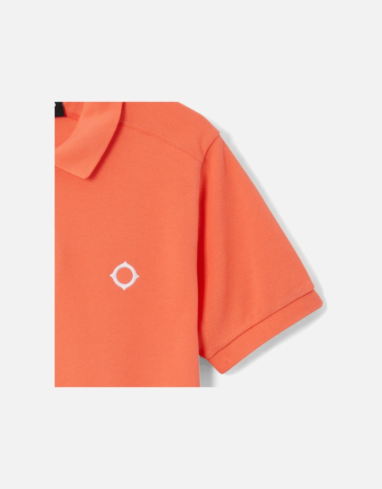 Mens S/S Pique Polo Shirt (Orange)