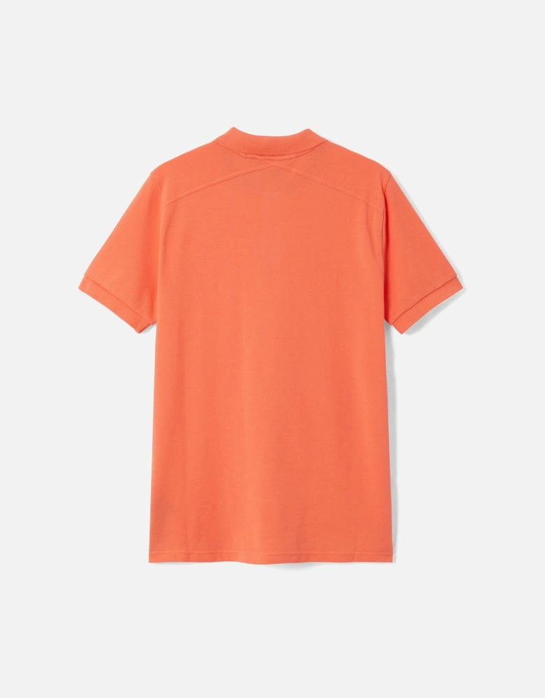Mens S/S Pique Polo Shirt (Orange)