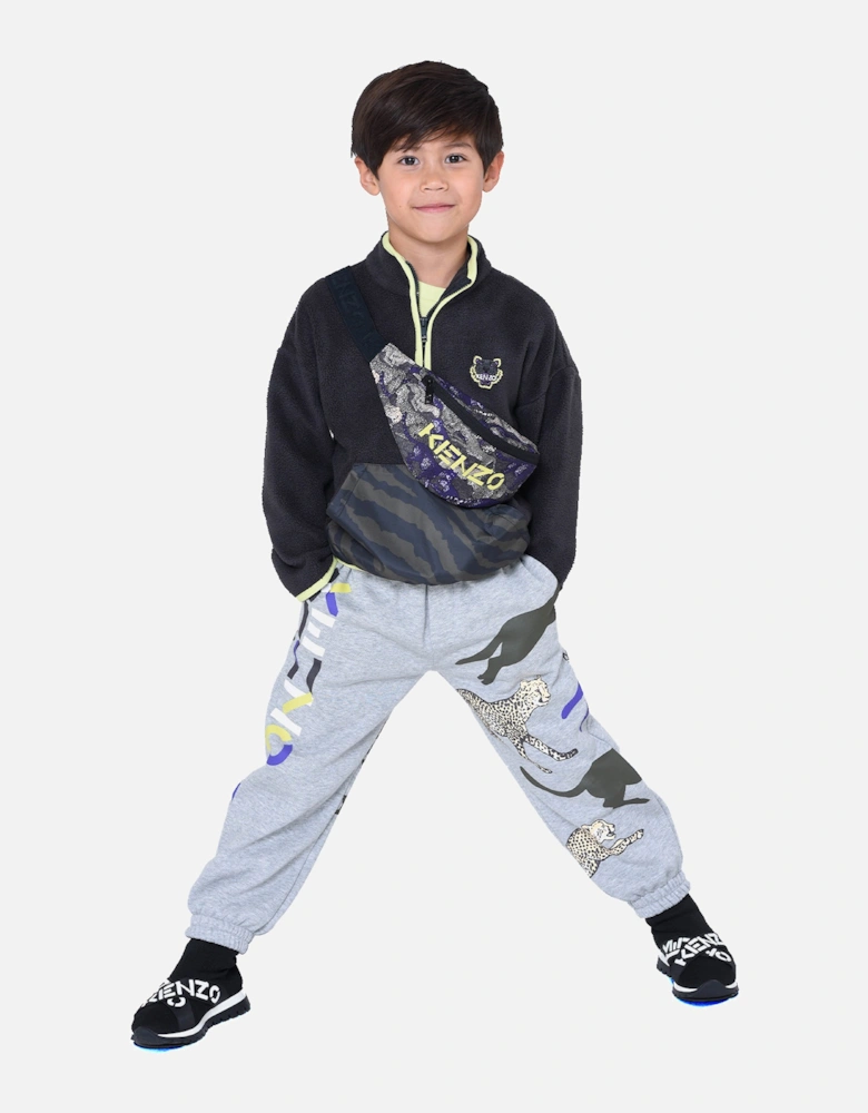 KIDS Juniors Animal Print Joggers (Grey)