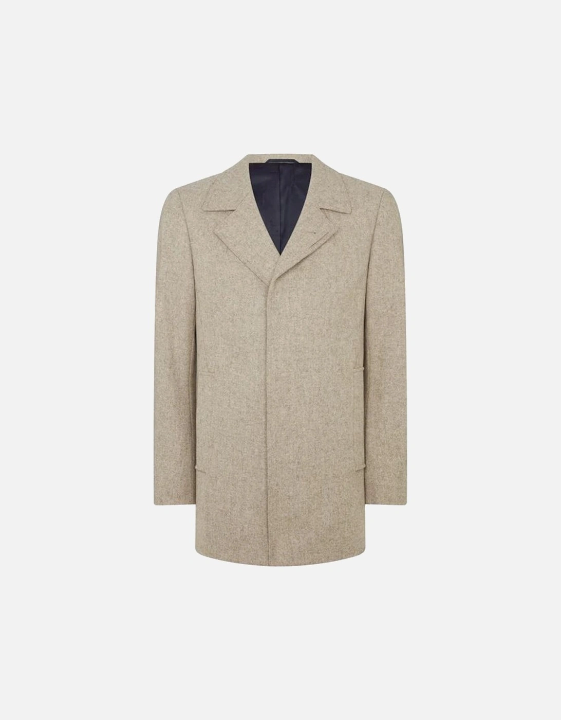 Mens Tapered Fit Overcoat (Stone), 6 of 5