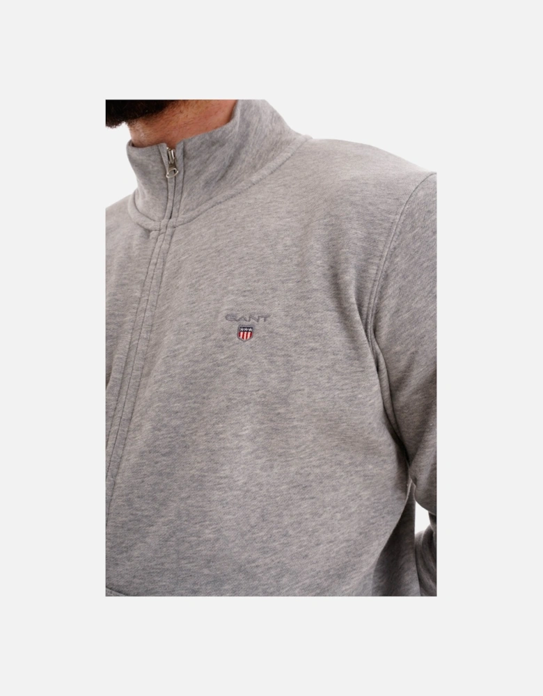 Mens Original Full Zip Up Sweatshirt (Grey)