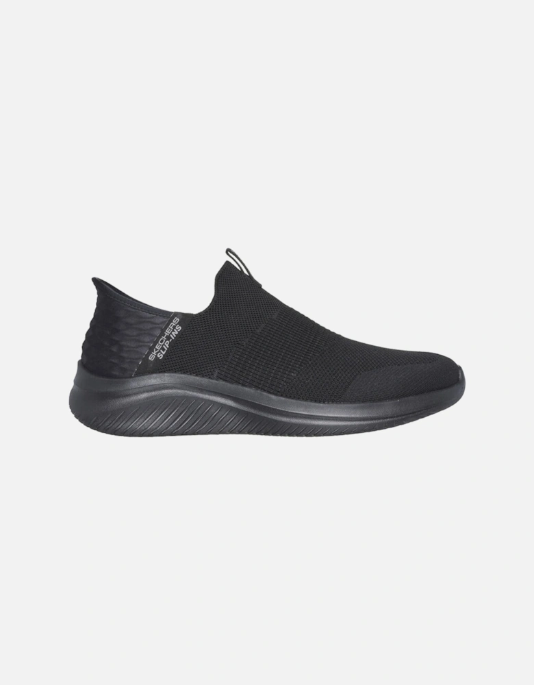 Mens Ultra Flex 3 Slip In Smooth Step Trainers (Black)