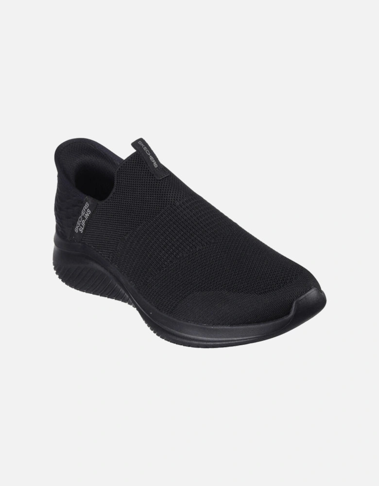 Mens Ultra Flex 3 Slip In Smooth Step Trainers (Black)