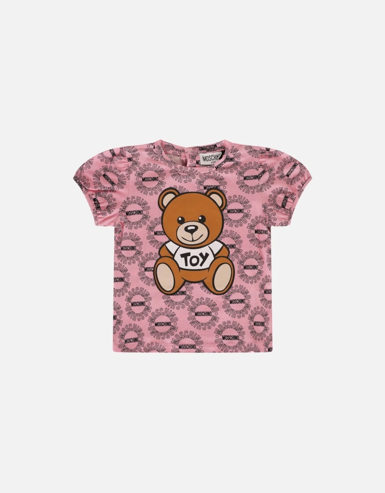 Infants Toy Print T-Shirt (Pink)