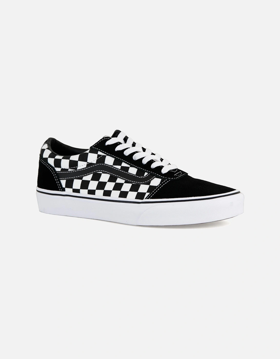 Mens Ward Checkered Trainers (Black/White), 7 of 6