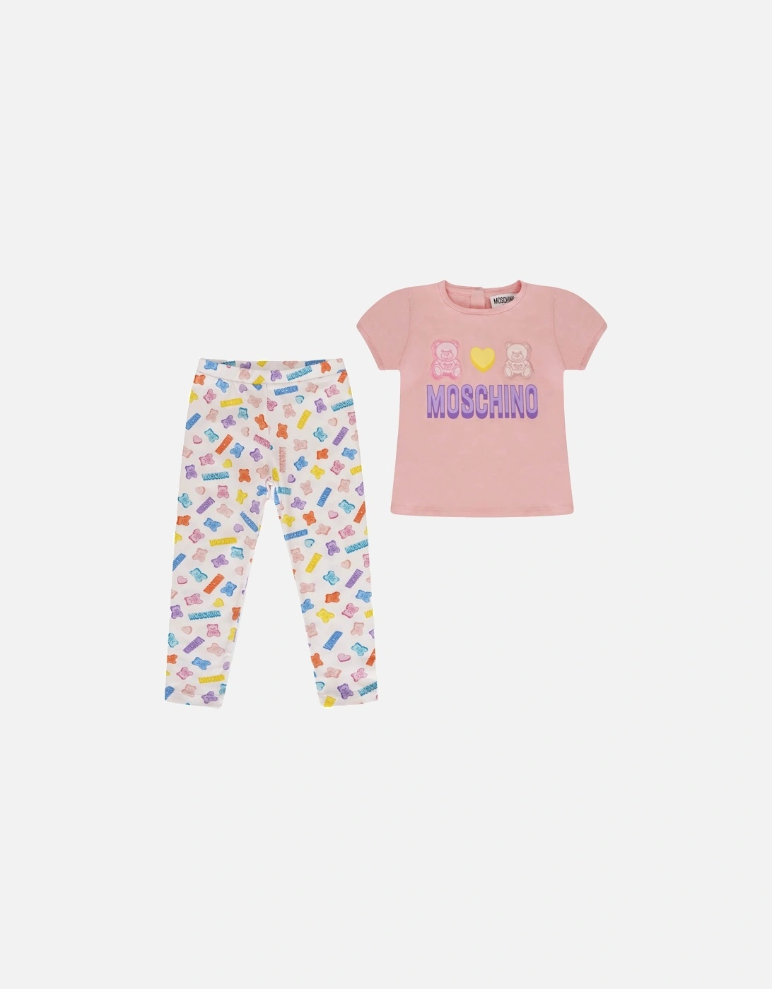 Infants T-Shirt And Leggings Set (White), 3 of 2