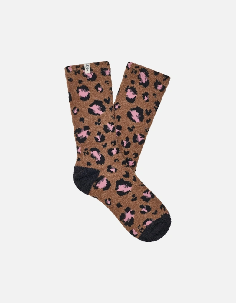 Womens Leslie Graphic Socks (Leopard)