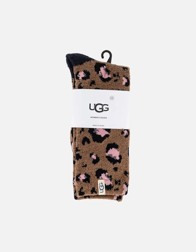 Womens Leslie Graphic Socks (Leopard)