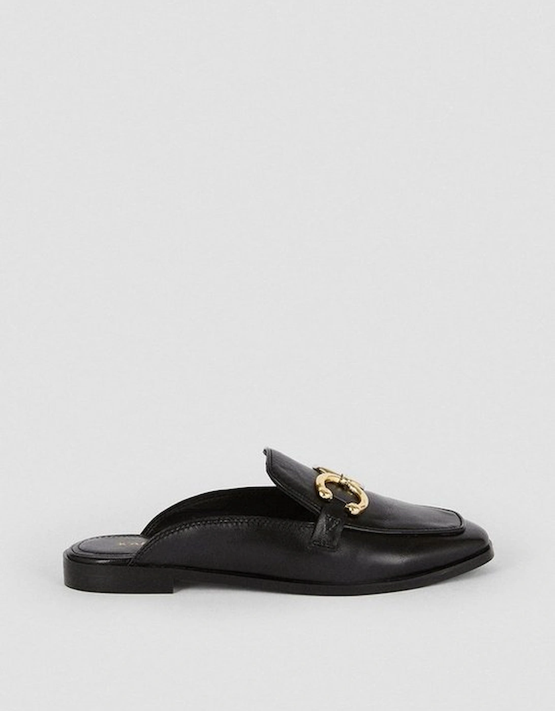 Leather Open Back Slip-on Loafer