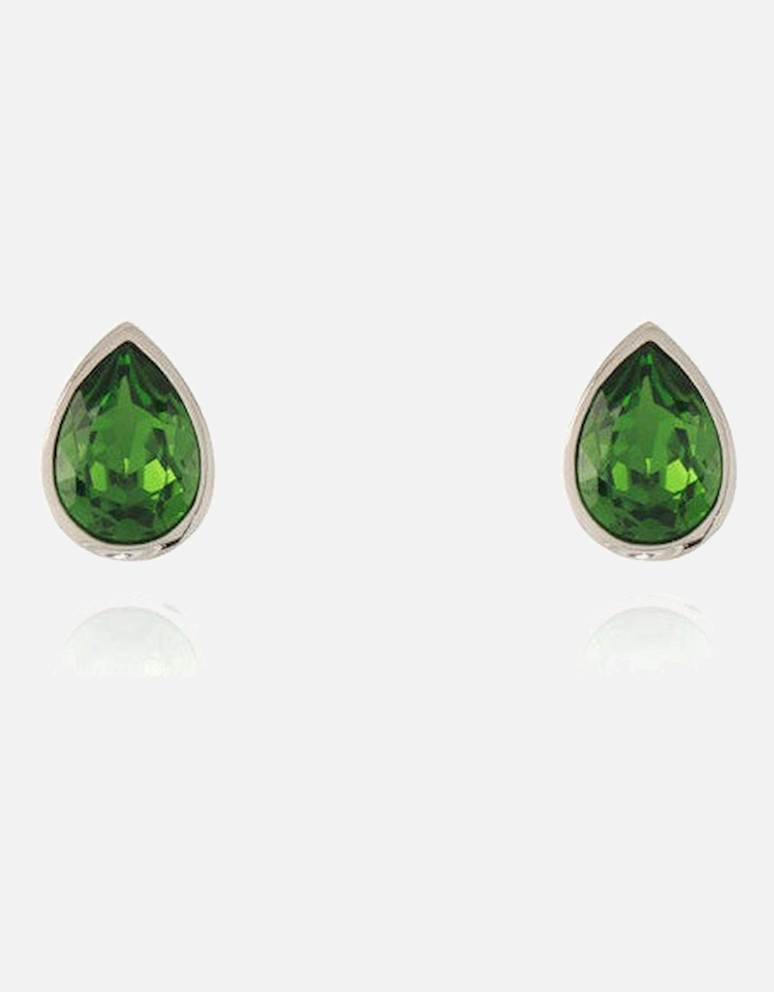 Cachet Ran Earrings Fern Green Crystal Platinum Plated, 4 of 3