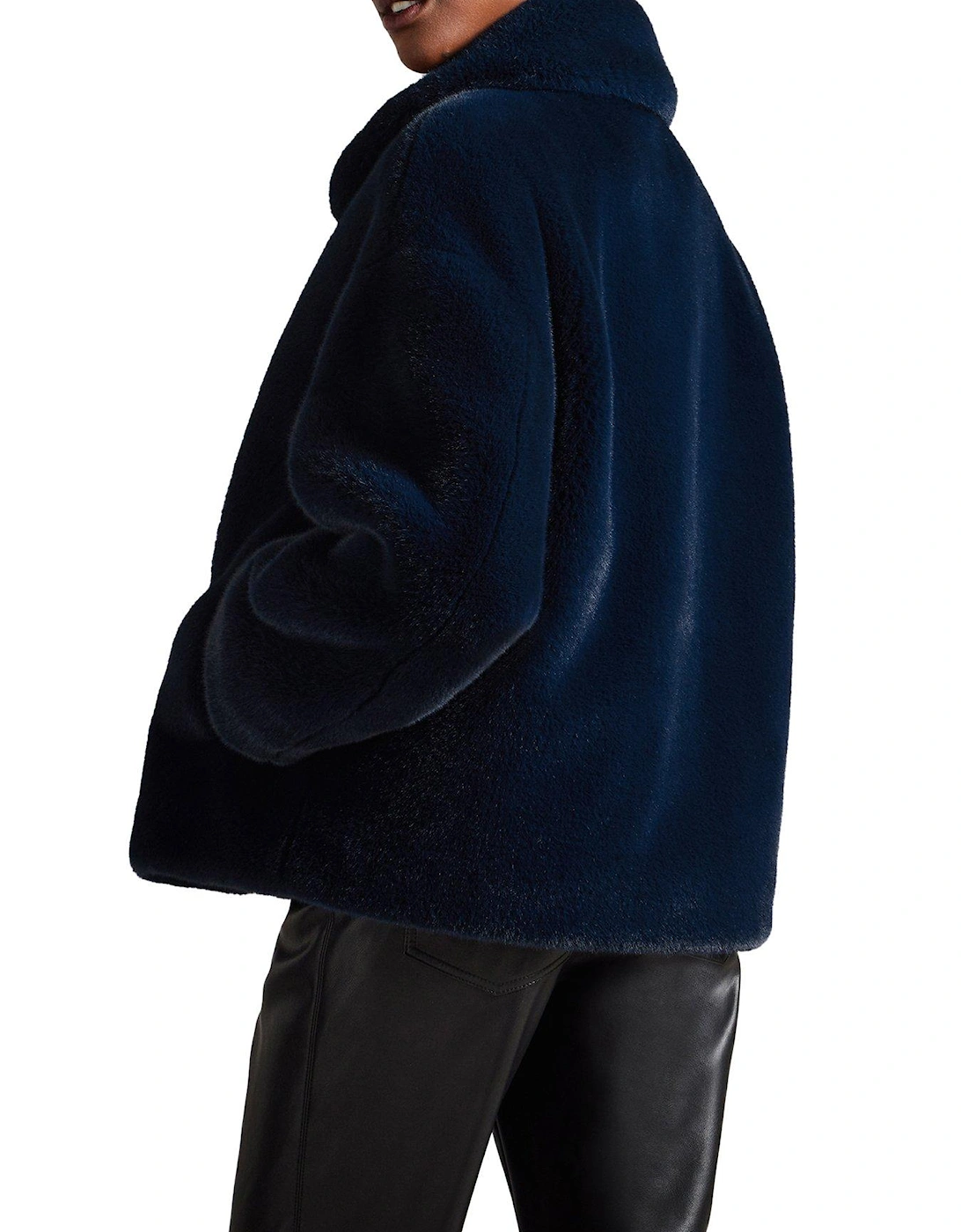 Liliam Faux Fur Hip Length Coat