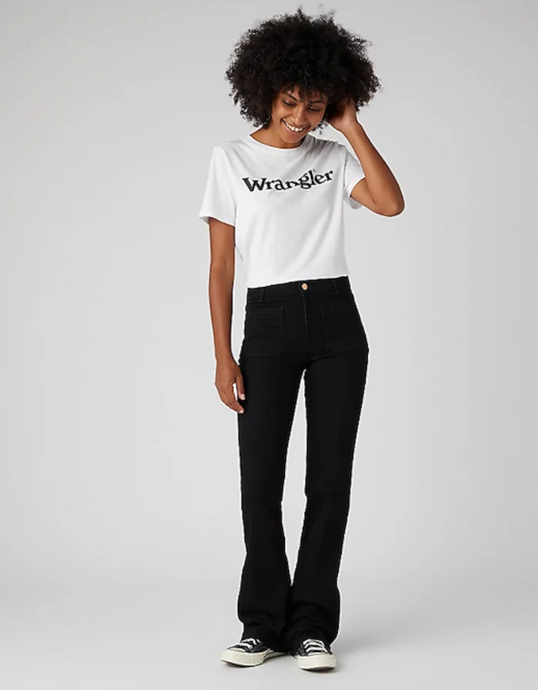 Women's Flare Jeans In Retro Black