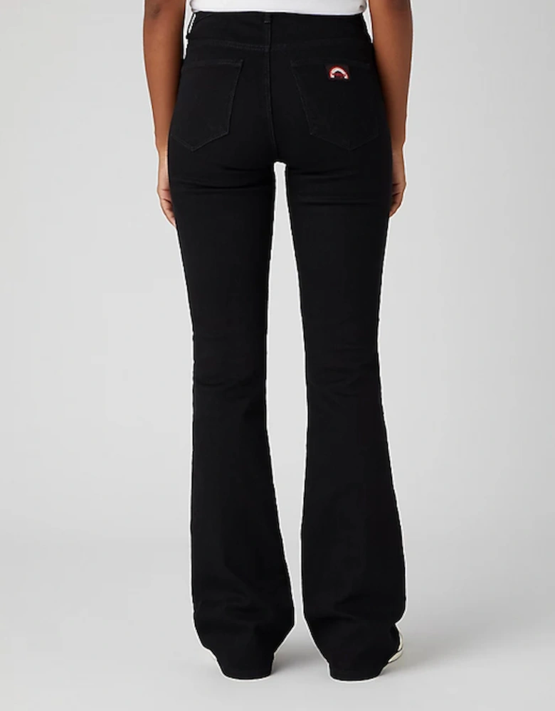 Women's Flare Jeans In Retro Black