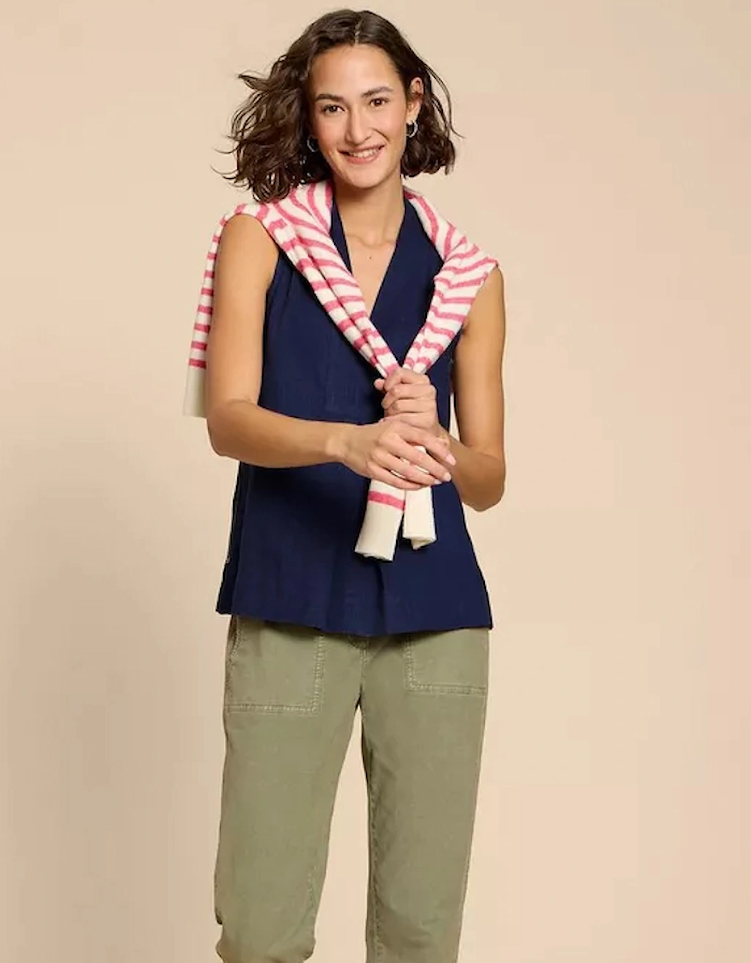 Women's Celia Jersey Mix Shirt French Navy