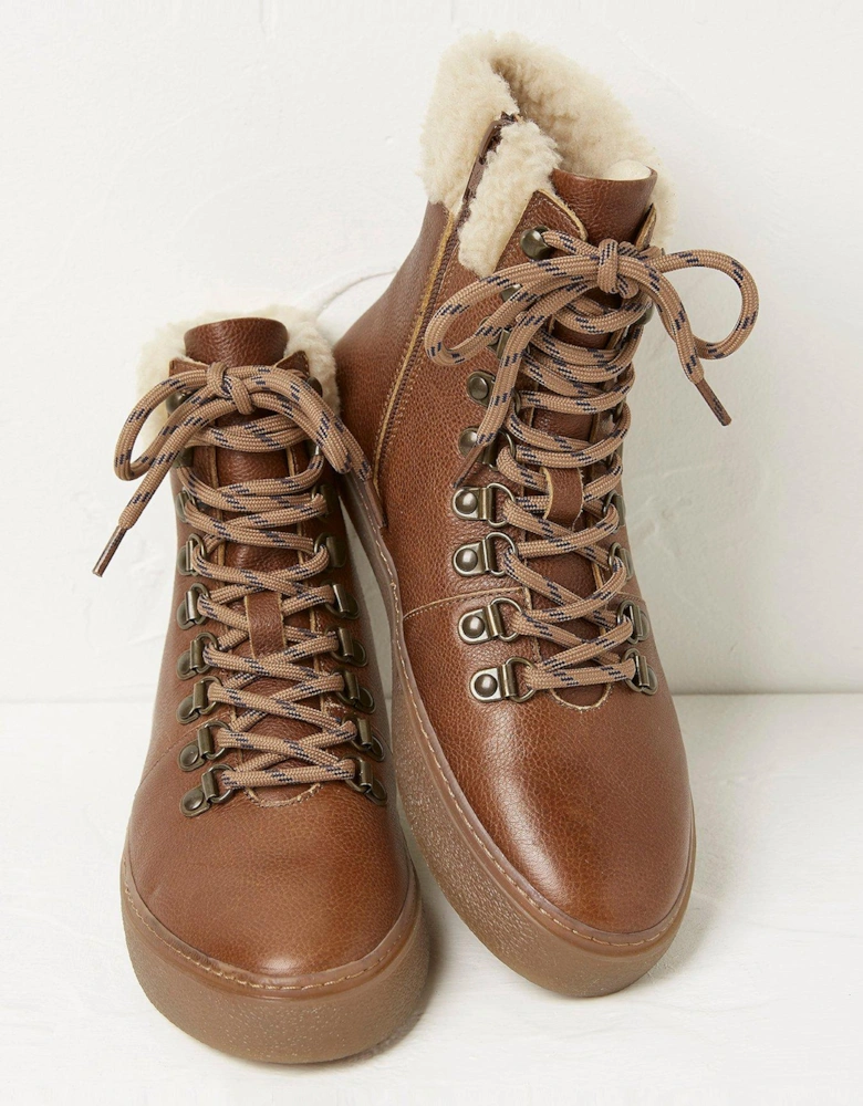 Romy Hybrid Hiker Leather Boot - Tan