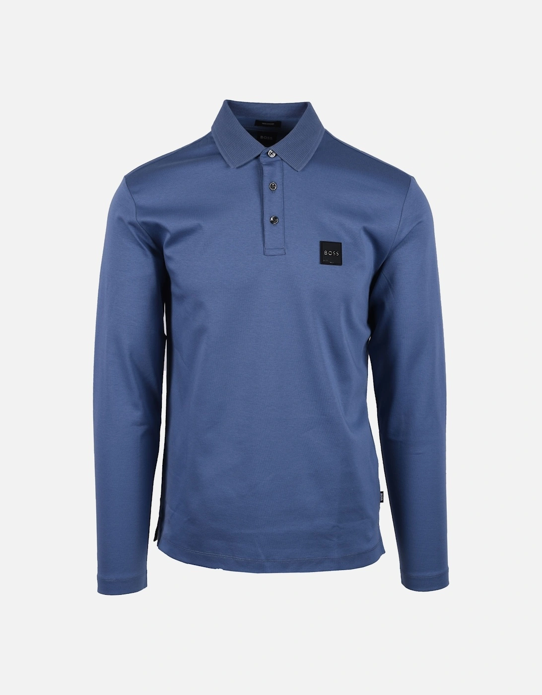 Boss Pado 08 Long Sleeved Polo Shirt Open Blue, 5 of 4