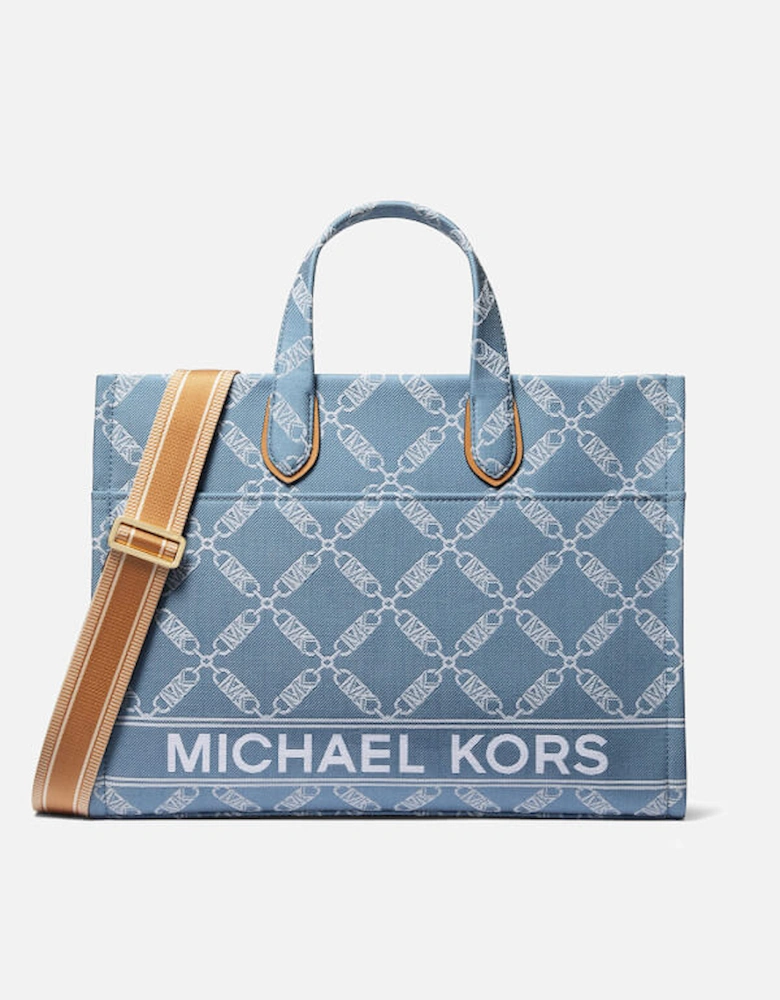 MICHAEL Gigi Large Denim Grab Tote Bag