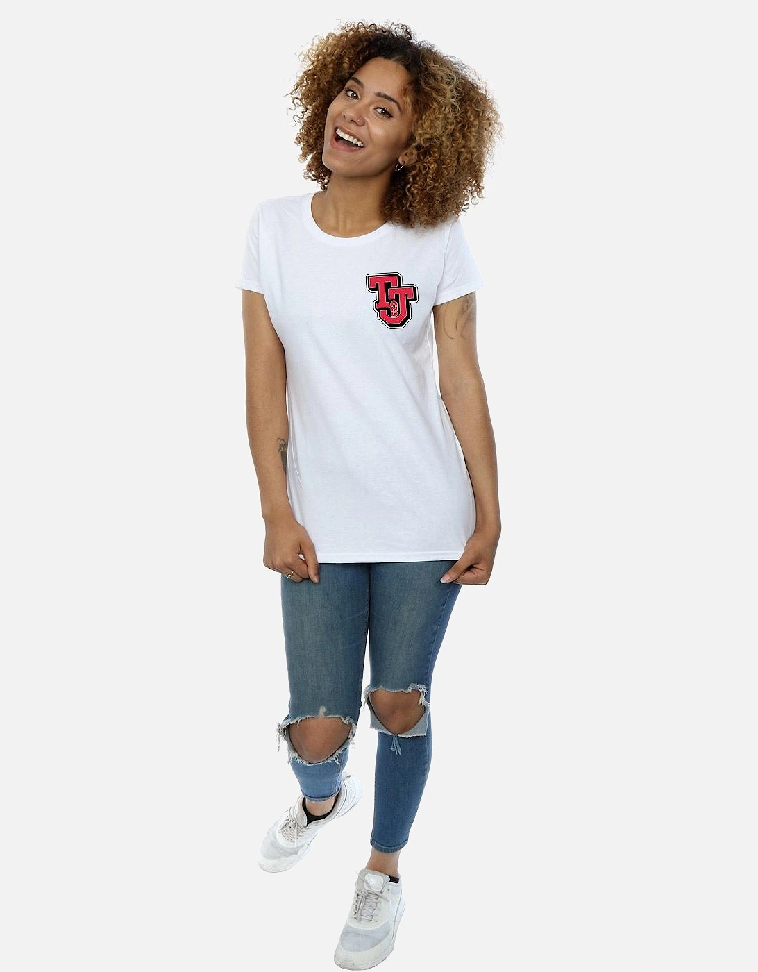 Tom And Jerry Womens/Ladies Collegiate Logo Cotton T-Shirt