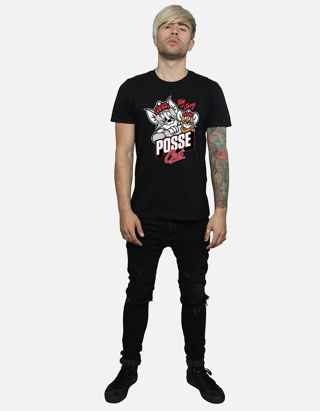 Tom And Jerry Mens Posse Cat T-Shirt