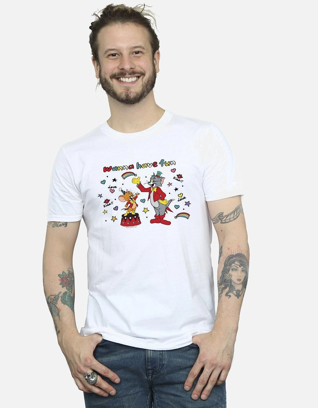 Tom And Jerry Mens Wanna Have Fun T-Shirt