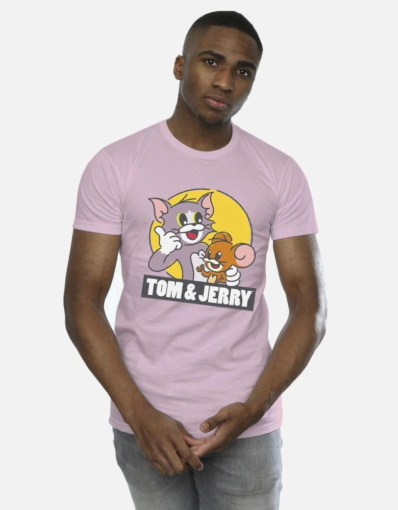 Tom And Jerry Mens Sketch Logo T-Shirt