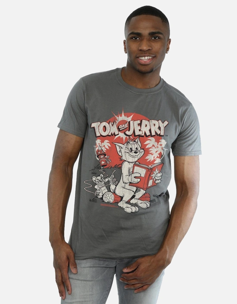 Tom And Jerry Mens Rocket Prank T-Shirt