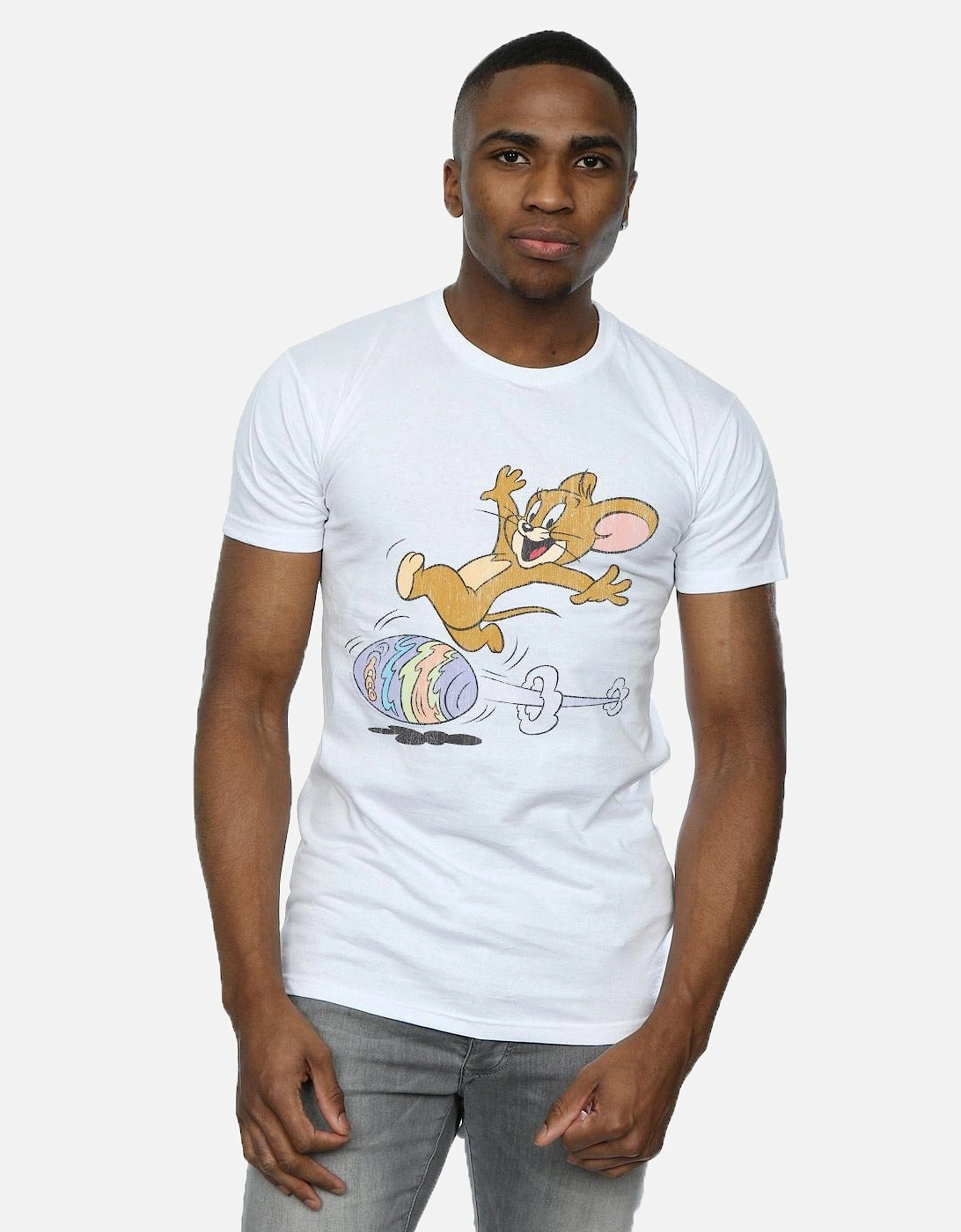 Tom And Jerry Mens Egg Run T-Shirt