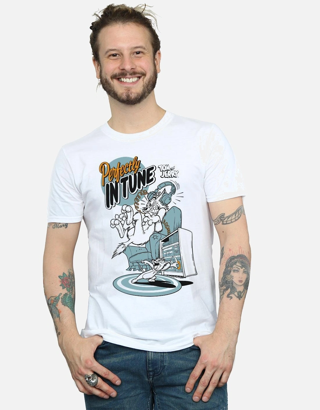 Tom And Jerry Mens Perfectly In Tune T-Shirt