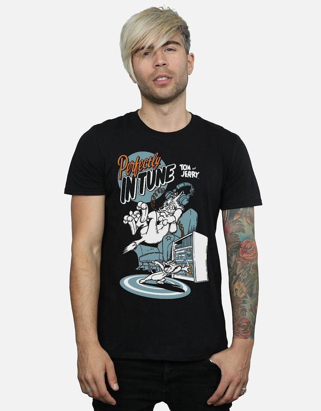 Tom And Jerry Mens Perfectly In Tune T-Shirt