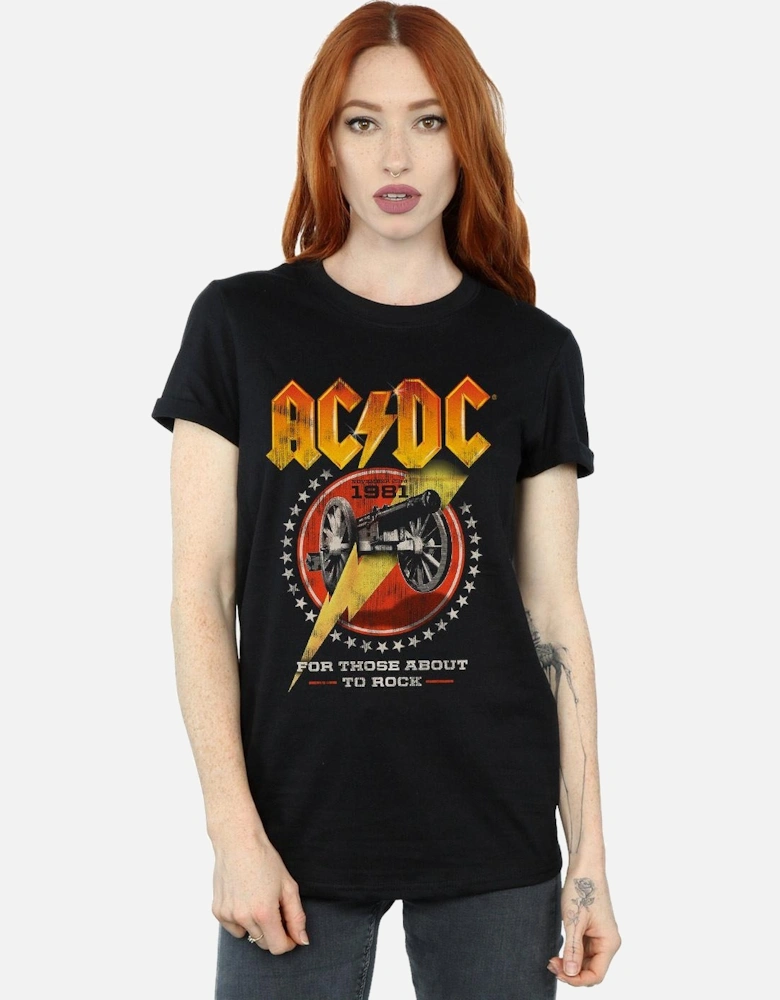 Womens/Ladies For Those About To Rock 1981 Cotton Boyfriend T-Shirt