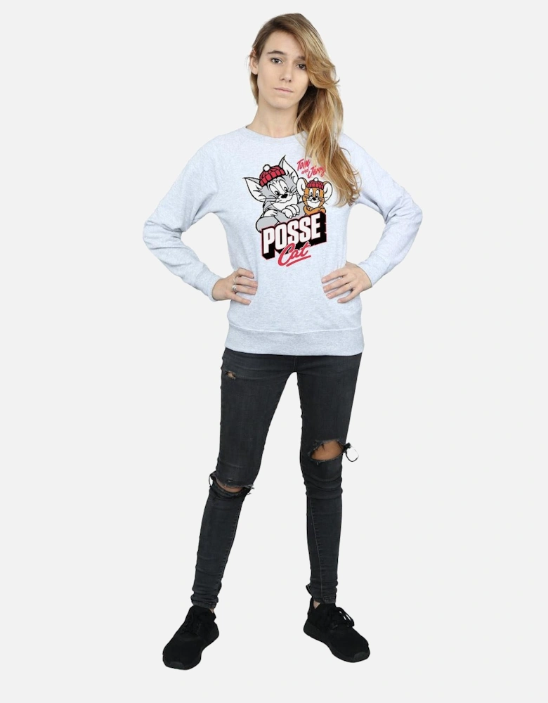 Tom And Jerry Womens/Ladies Posse Cat Sweatshirt