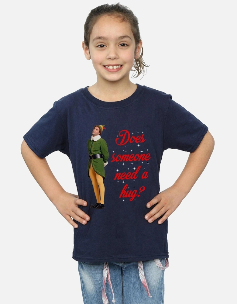 Girls Hug Buddy Cotton T-Shirt