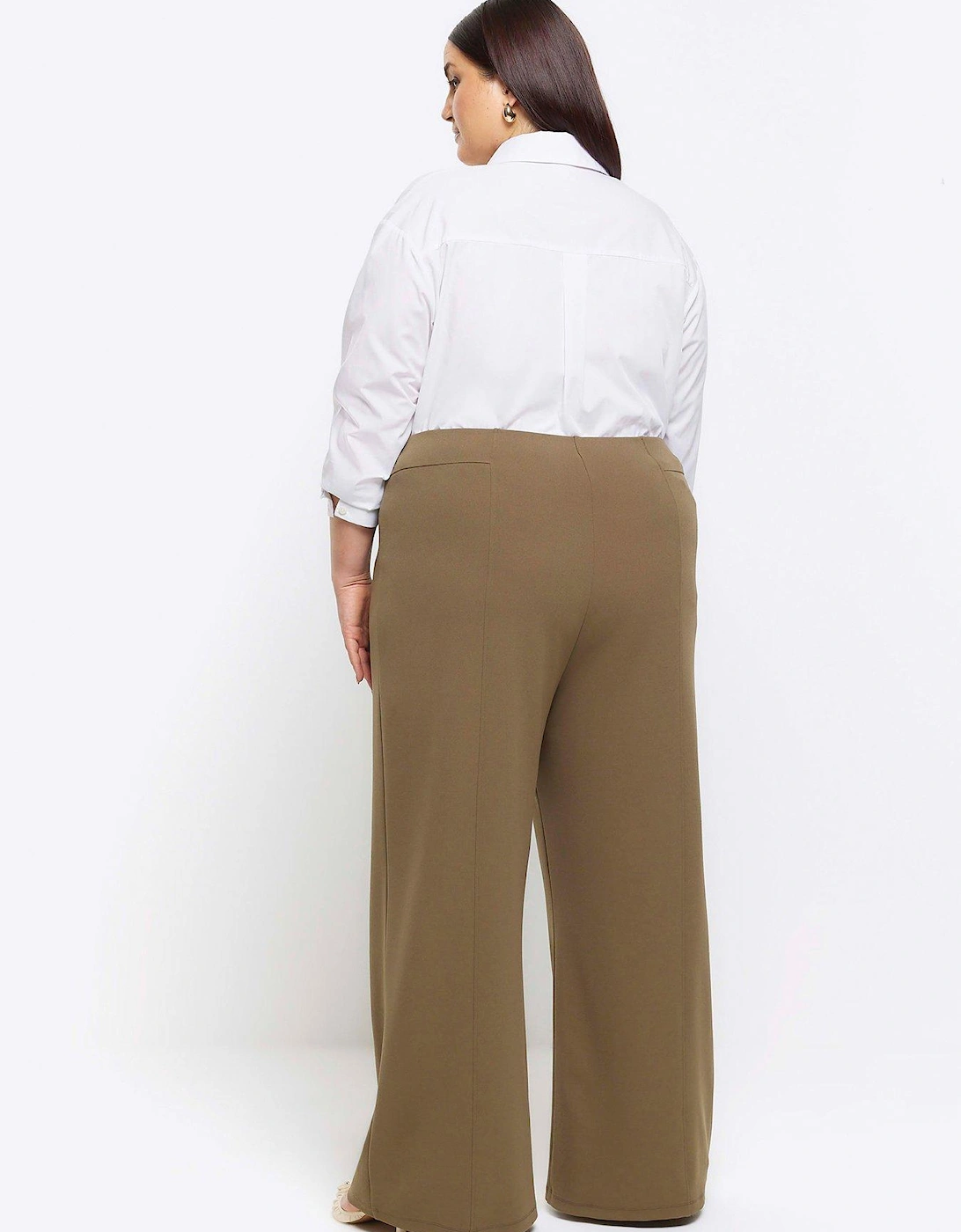 RI Plus Plus Wide Leg Trouser - Khaki