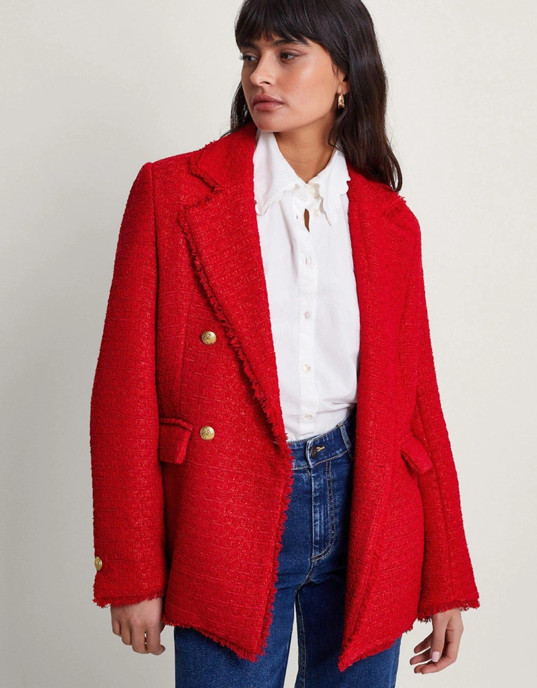 Rubi Tweed Jacket - Red