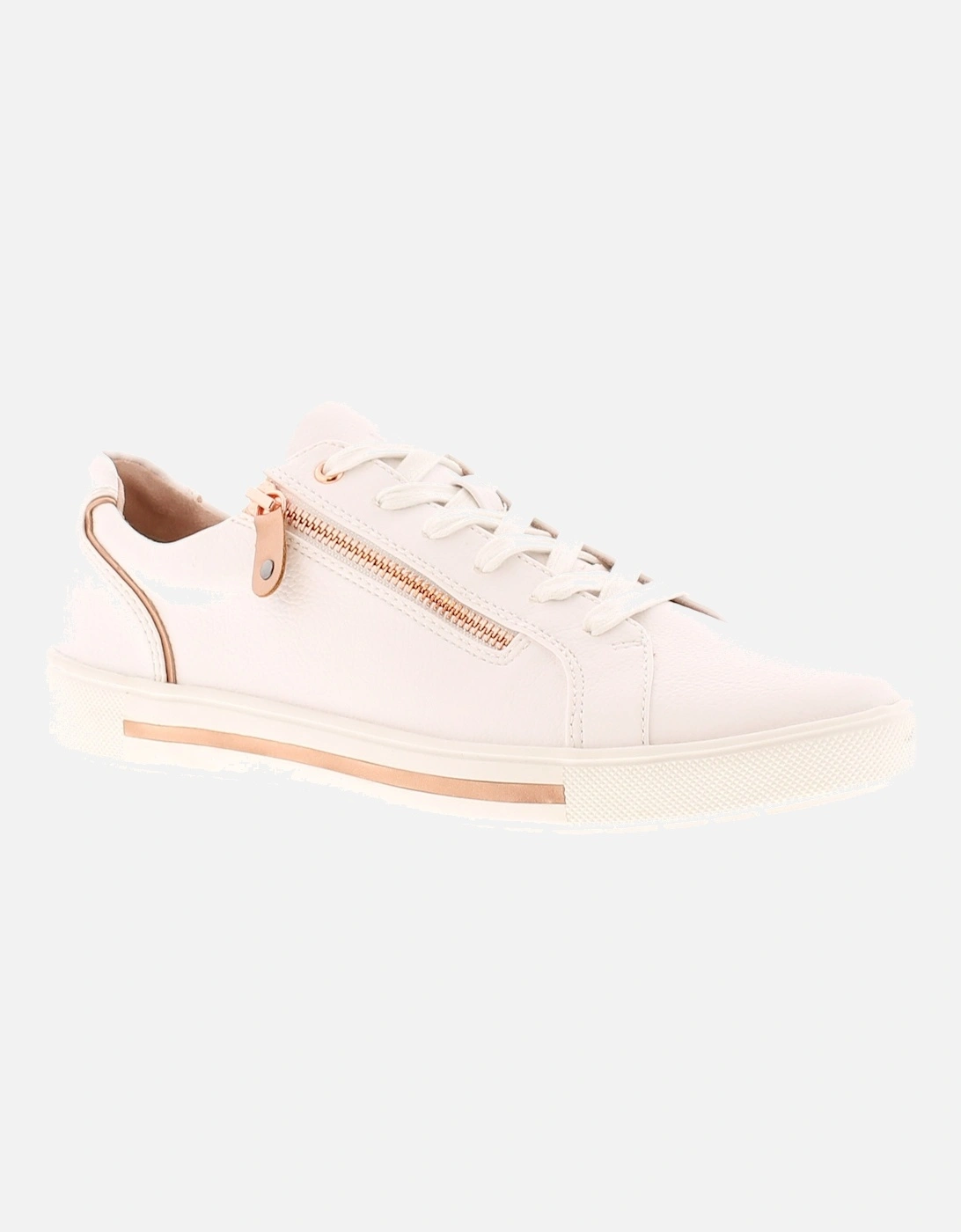 Womens Chunky Trainers Jane Lace Up white rose gold UK Size, 6 of 5