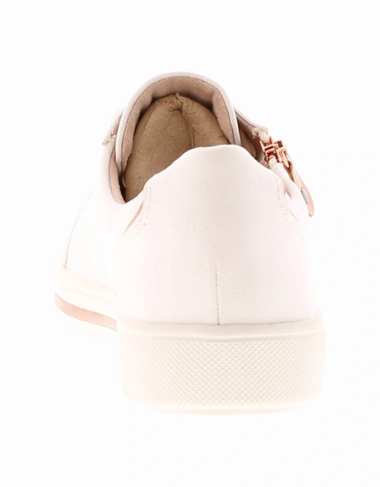 Womens Chunky Trainers Jane Lace Up white rose gold UK Size
