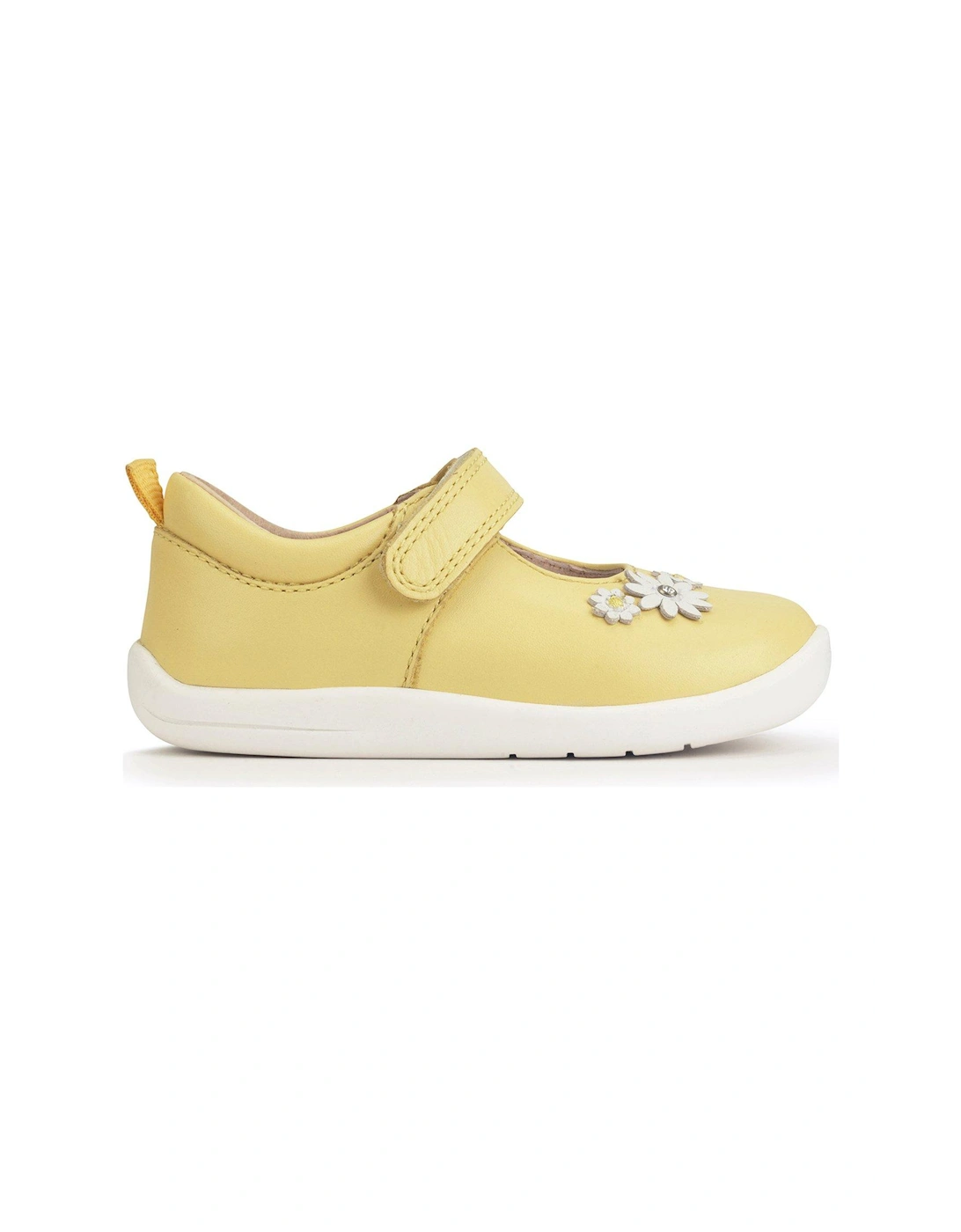 Fairy Tale Yellow Floral Soft Leather Girls First Steps Shoes, 2 of 1