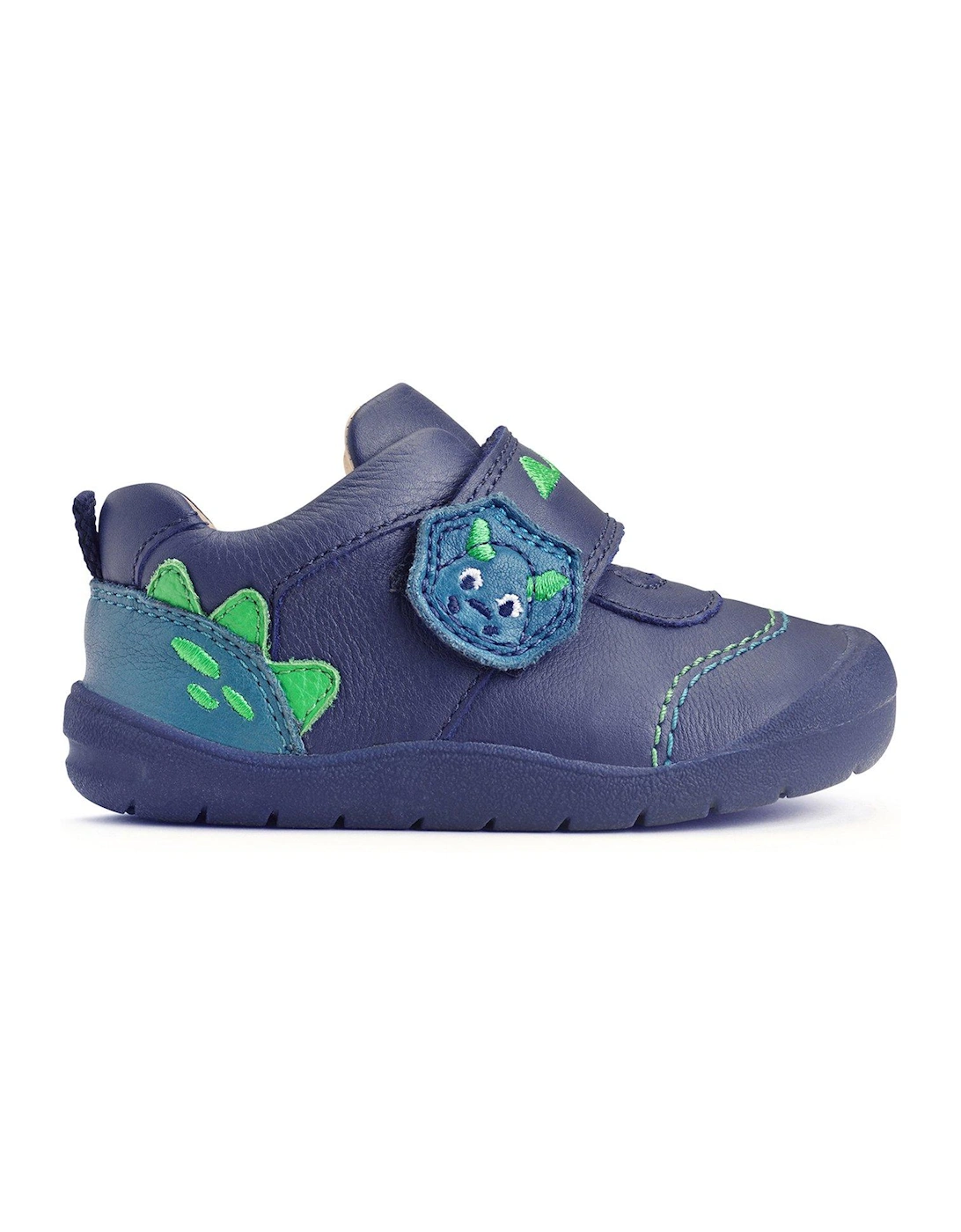 Dinosaur Foot Navy Blue Boys First Steps Shoes, 2 of 1