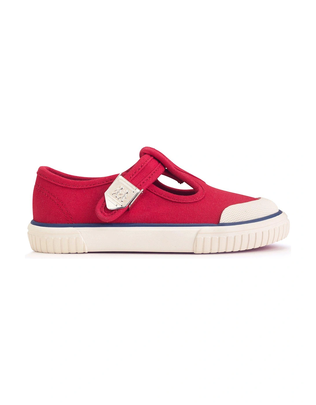 Anchor Red T Bar Machine Washable Canvas Plimsolls, 2 of 1