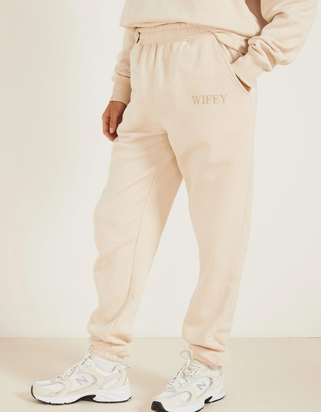 Wifey Statement Sweatpants - Champagne, 7 of 6